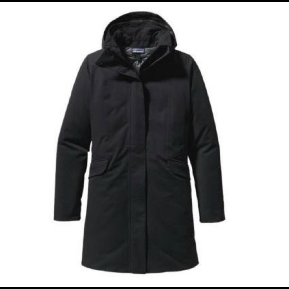 Like New Patagonia Black Down Rain Jacket